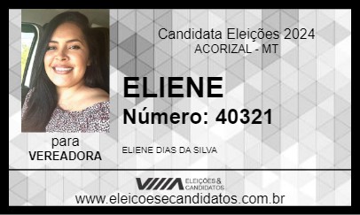 Candidato ELIENE 2024 - ACORIZAL - Eleições