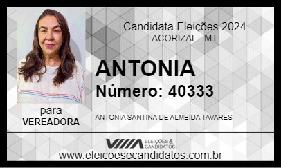 Candidato ANTONIA 2024 - ACORIZAL - Eleições