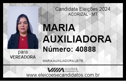 Candidato MARIA AUXILIADORA 2024 - ACORIZAL - Eleições