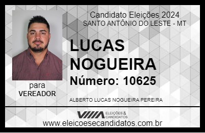 Candidato LUCAS NOGUEIRA 2024 - SANTO ANTÔNIO DO LESTE - Eleições