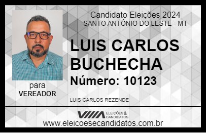 Candidato LUIS CARLOS BUCHECHA  2024 - SANTO ANTÔNIO DO LESTE - Eleições