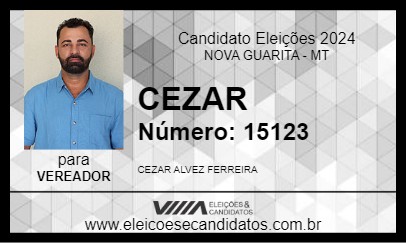 Candidato CEZAR 2024 - NOVA GUARITA - Eleições