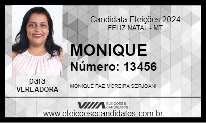 Candidato MONIQUE 2024 - FELIZ NATAL - Eleições