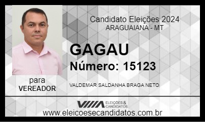 Candidato GAGAU 2024 - ARAGUAIANA - Eleições