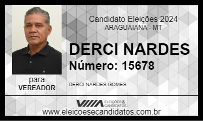 Candidato DERCI NARDES 2024 - ARAGUAIANA - Eleições