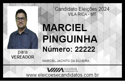 Candidato MARCIEL PINGUINHA 2024 - VILA RICA - Eleições