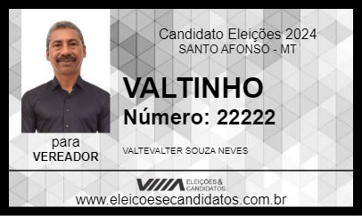 Candidato VALTINHO 2024 - SANTO AFONSO - Eleições