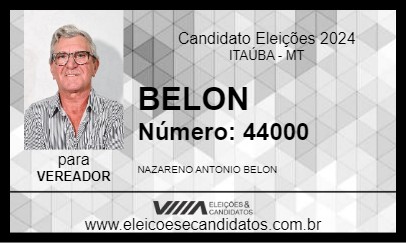 Candidato BELON 2024 - ITAÚBA - Eleições