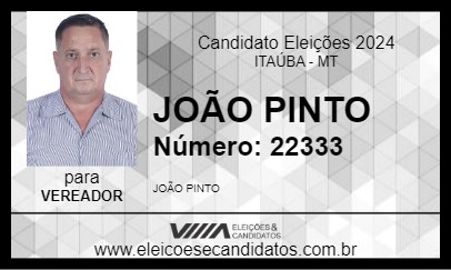 Candidato JOÃO PINTO 2024 - ITAÚBA - Eleições