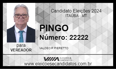 Candidato PINGO 2024 - ITAÚBA - Eleições