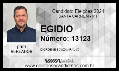 Candidato EGIDIO 2024 - SANTA CARMEM - Eleições