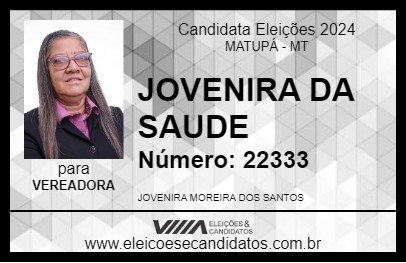 Candidato JOVENIRA DA SAUDE 2024 - MATUPÁ - Eleições