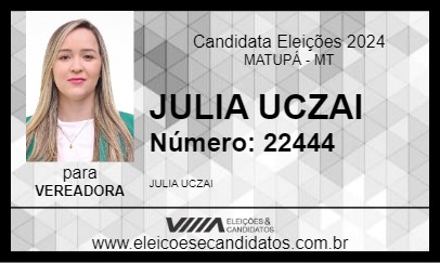 Candidato JULIA UCZAI 2024 - MATUPÁ - Eleições