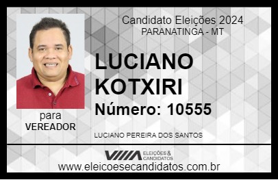 Candidato LUCIANO KOTXIRI 2024 - PARANATINGA - Eleições