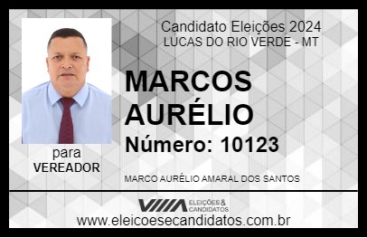 Candidato MARCOS AURÉLIO 2024 - LUCAS DO RIO VERDE - Eleições