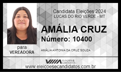 Candidato AMÁLIA CRUZ 2024 - LUCAS DO RIO VERDE - Eleições