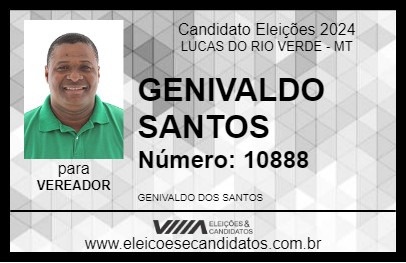 Candidato GENIVALDO SANTOS 2024 - LUCAS DO RIO VERDE - Eleições