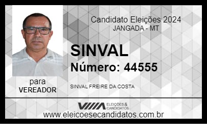 Candidato SINVAL 2024 - JANGADA - Eleições