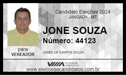 Candidato JONE SOUZA 2024 - JANGADA - Eleições