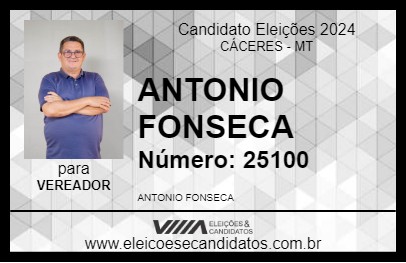 Candidato ANTONIO FONSECA 2024 - CÁCERES - Eleições