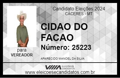 Candidato CIDAO DO FACAO 2024 - CÁCERES - Eleições