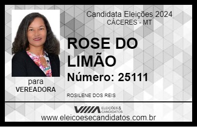 Candidato ROSE DO LIMÃO 2024 - CÁCERES - Eleições