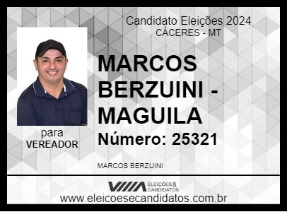 Candidato MARCOS BERZUINI - MAGUILA 2024 - CÁCERES - Eleições