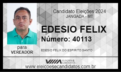 Candidato EDESIO FELIX 2024 - JANGADA - Eleições