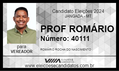 Candidato PROF ROMÁRIO 2024 - JANGADA - Eleições