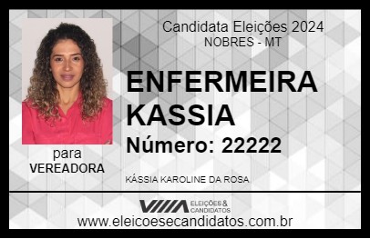 Candidato ENFERMEIRA KASSIA 2024 - NOBRES - Eleições