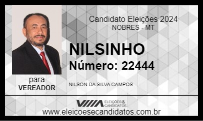 Candidato NILSINHO 2024 - NOBRES - Eleições