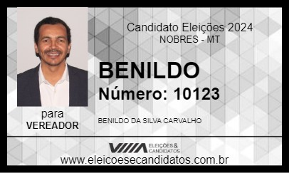 Candidato BENILDO 2024 - NOBRES - Eleições