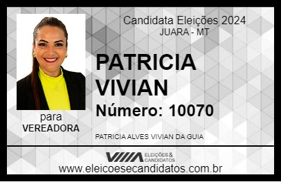 Candidato PATRICIA VIVIAN 2024 - JUARA - Eleições