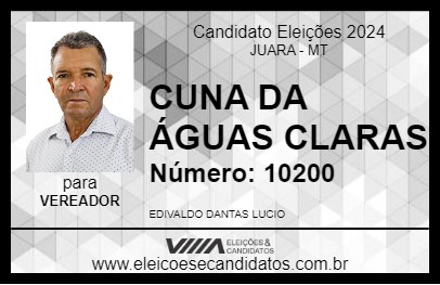 Candidato CUNA DA ÁGUAS CLARAS 2024 - JUARA - Eleições