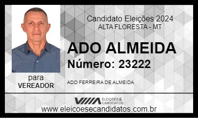 Candidato ADO ALMEIDA 2024 - ALTA FLORESTA - Eleições