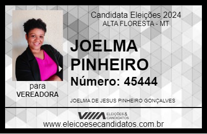 Candidato JOELMA PINHEIRO 2024 - ALTA FLORESTA - Eleições