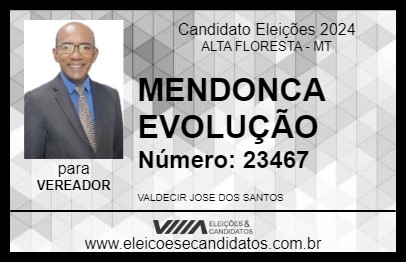 Candidato MENDONCA EVOLUÇÃO 2024 - ALTA FLORESTA - Eleições