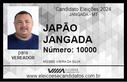 Candidato JAPÃO JANGADA 2024 - JANGADA - Eleições