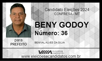 Candidato BENY GODOY 2024 - CONFRESA - Eleições