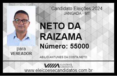 Candidato NETO DA RAIZAMA 2024 - JANGADA - Eleições