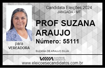 Candidato PROF SUZANA ARAUJO 2024 - JANGADA - Eleições