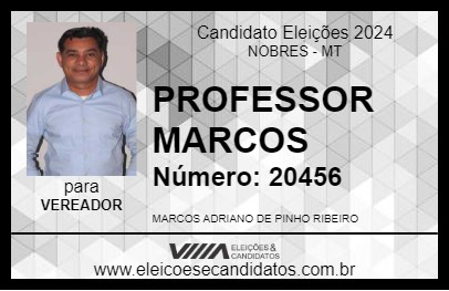 Candidato PROFESSOR MARCOS 2024 - NOBRES - Eleições