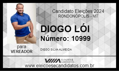 Candidato DIEGO LÓI 2024 - RONDONÓPOLIS - Eleições