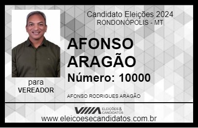 Candidato AFONSO ARAGÃO 2024 - RONDONÓPOLIS - Eleições