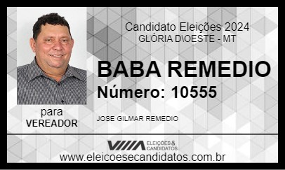 Candidato BABA REMEDIO 2024 - GLÓRIA D\OESTE - Eleições