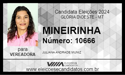 Candidato MINEIRINHA 2024 - GLÓRIA D\OESTE - Eleições