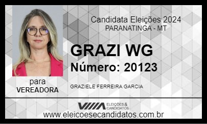 Candidato GRAZI WG 2024 - PARANATINGA - Eleições