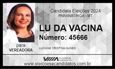 Candidato LU DA VACINA 2024 - PARANATINGA - Eleições