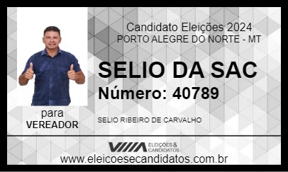 Candidato SELIO DA SAC 2024 - PORTO ALEGRE DO NORTE - Eleições