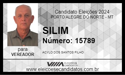 Candidato SILIM 2024 - PORTO ALEGRE DO NORTE - Eleições